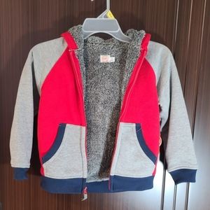 Kids Wonder Nation Jacket nwt Red and Grey cold winter Fashion super fluffy